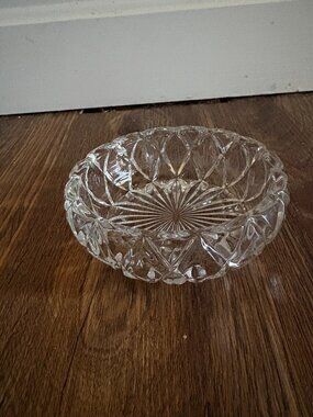 Crystal Candy Dish-5" Wide 2" Tall-Used as Display-Perfect Condition